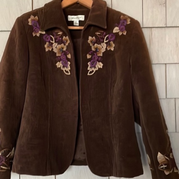 Coldwater Creek Boho Style Embroidered Blazer - Picture 2 of 8